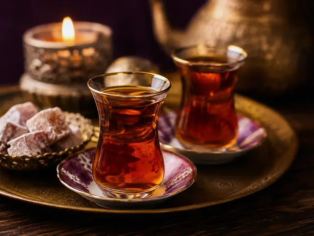 İnce belli bardakta çay ve lokum — Subaşı, Masaj Salonun